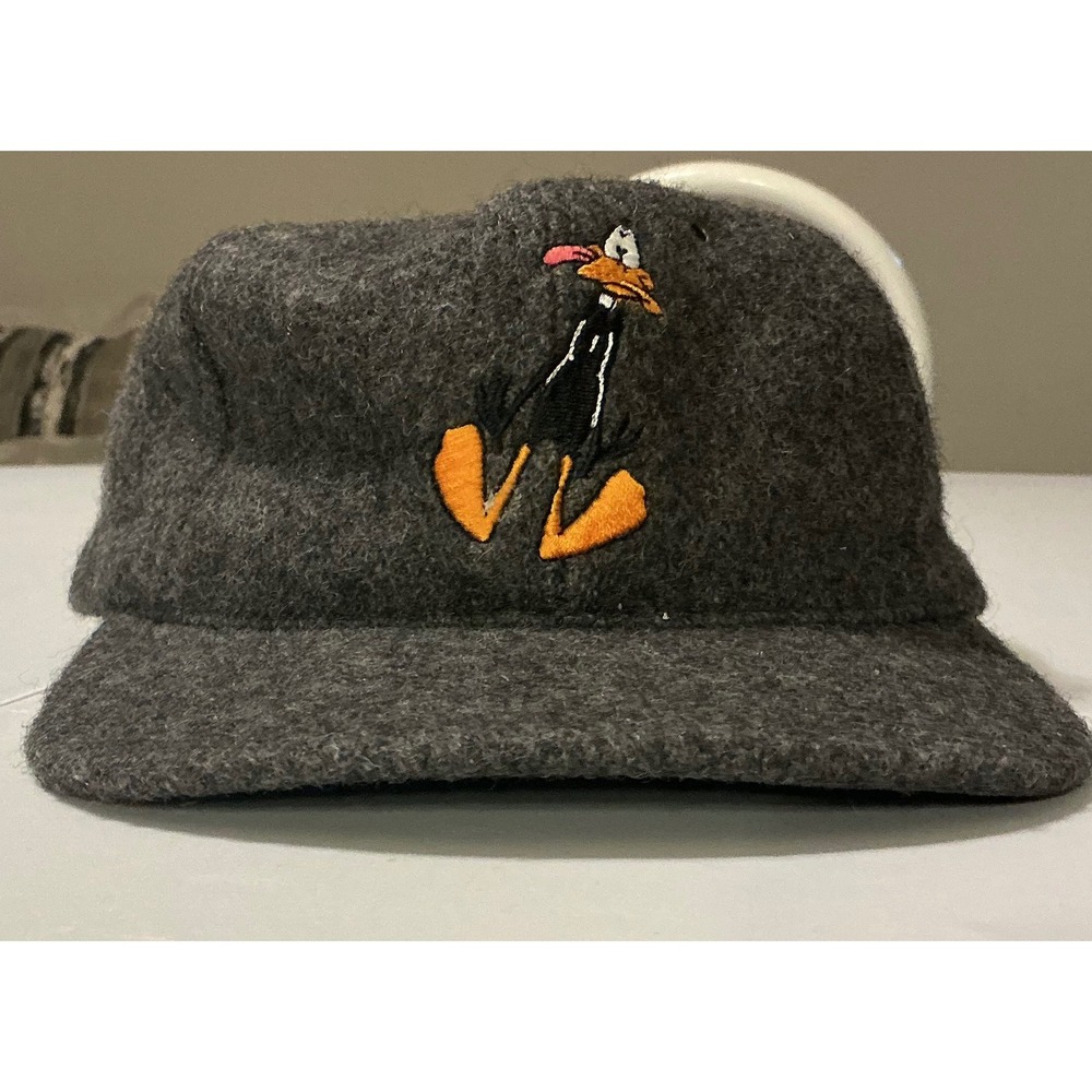 VTG USA Made 1994 Acme‎ Clothing Daffy Duck Looney Tunes Wool Snapback Hat Grey